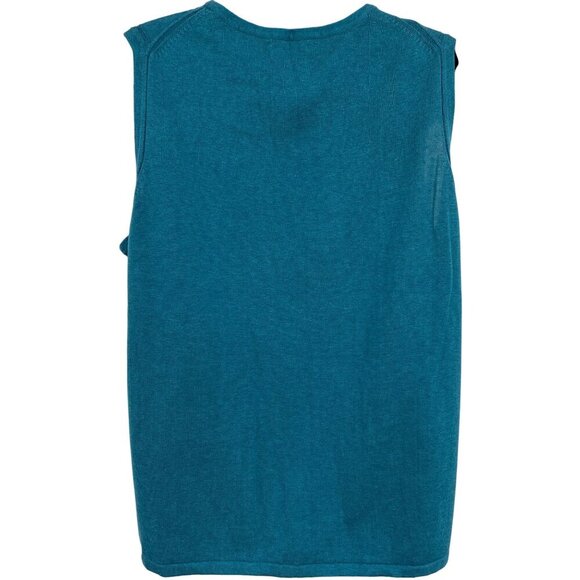 Coldwater Creek Plus Top 1X Blouse Tank Teal Sleeveless Silk Knit Women NWT New - Picture 4 of 8